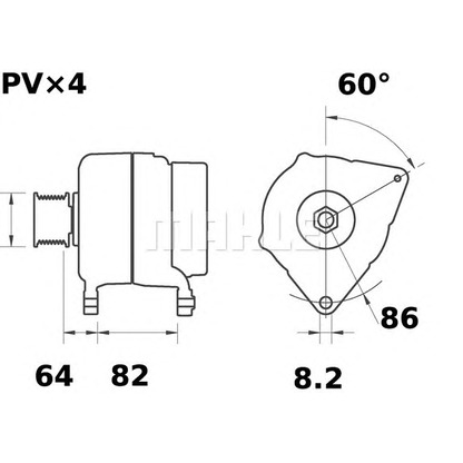 Foto Alternador MAHLE MG454