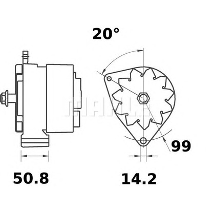 Foto Alternador MAHLE MG442