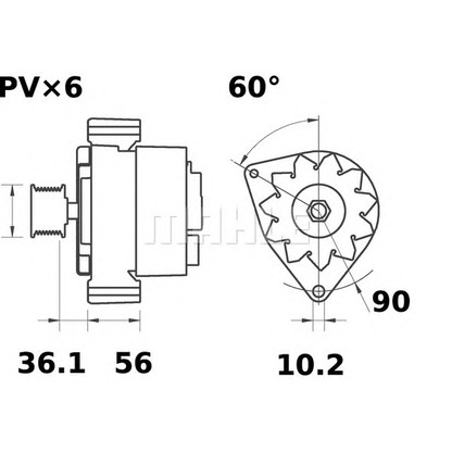 Foto Alternador MAHLE MG421