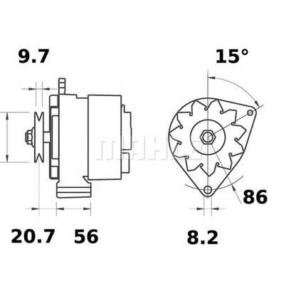 Foto Alternador MAHLE MG401