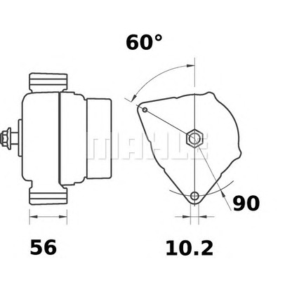 Foto Alternador MAHLE MG344