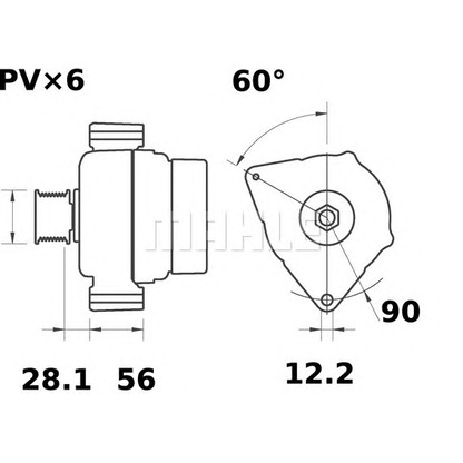 Foto Alternador MAHLE MG346