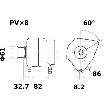 Foto Alternador MAHLE MG286