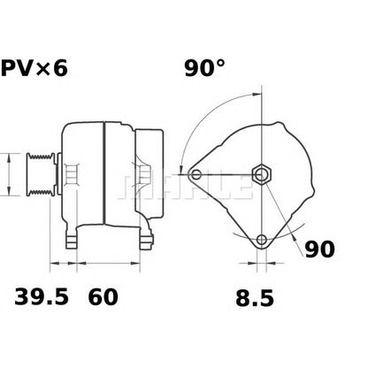 Foto Alternador MAHLE MG276