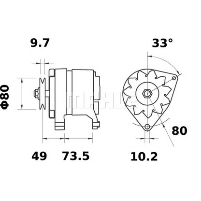 Foto Alternatore MAHLE MG123