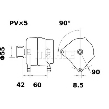 Zdjęcie Alternator MAHLE MG70