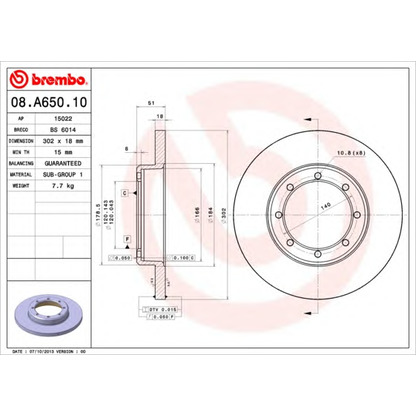 Foto Disco de freno BRECO BS6014