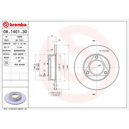 Photo Disque de frein BRECO BS7031