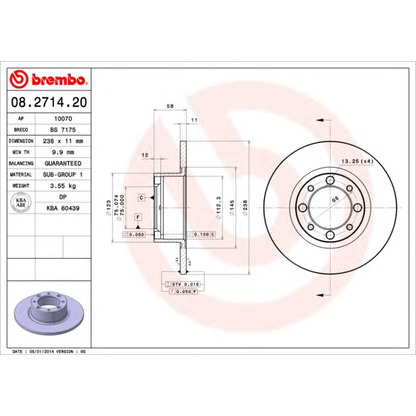 Photo Brake Disc BRECO BS7175