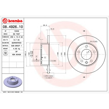 Foto Disco  freno BRECO BS7357