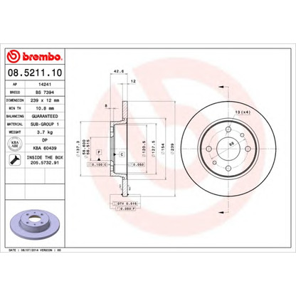 Foto Disco  freno BRECO BS7394