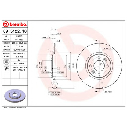 Photo Brake Disc BRECO BS7960