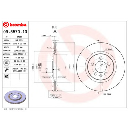 Photo Disque de frein BRECO BS8052