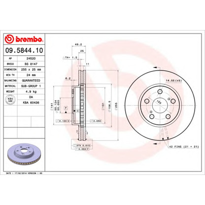 Foto Disco de freno BRECO BS8147