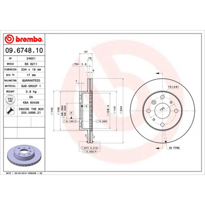 Photo Disque de frein BRECO BS8211