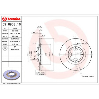 Photo Brake Disc BRECO BS8260