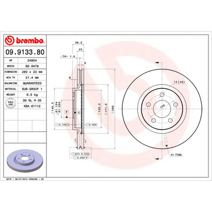 Photo Brake Disc BRECO BS8478