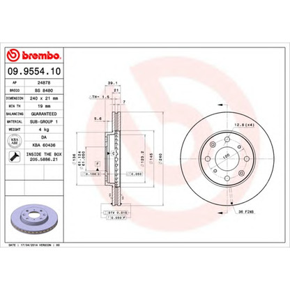 Фото Тормозной диск BRECO BS8480