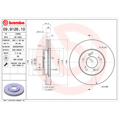 Photo Disque de frein BRECO BS8484