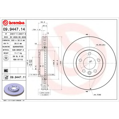 Foto Disco  freno BRECO BS8506