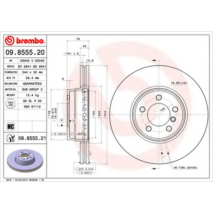 Foto Disco  freno BRECO BS8641