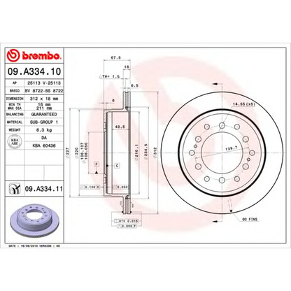 Foto Disco  freno BRECO BS8722