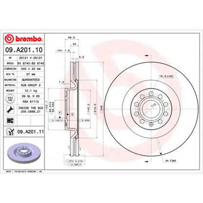 Photo Brake Disc BRECO BS8740