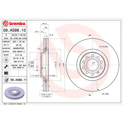 Photo Brake Disc BRECO BS8758