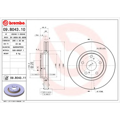 Photo Brake Disc BRECO BS8858