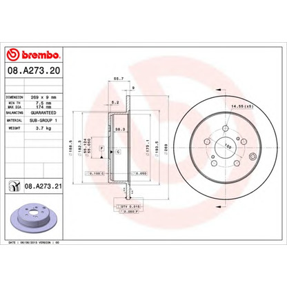 Foto Disco  freno BRECO BV6039