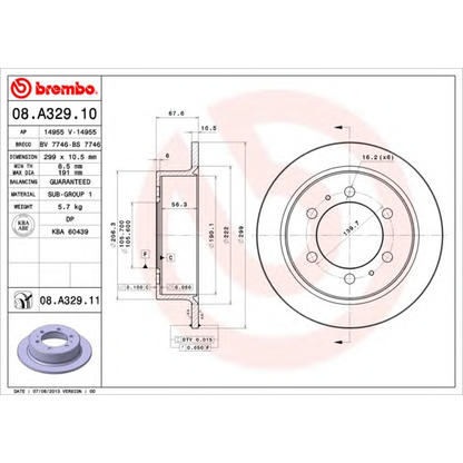 Foto Disco  freno BRECO BV7746