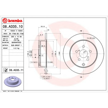 Photo Disque de frein BRECO BV7796