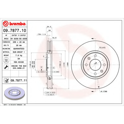 Foto Disco de freno BRECO BV8358