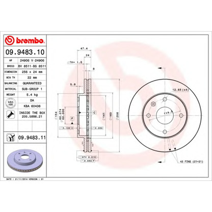 Фото Тормозной диск BRECO BV8511