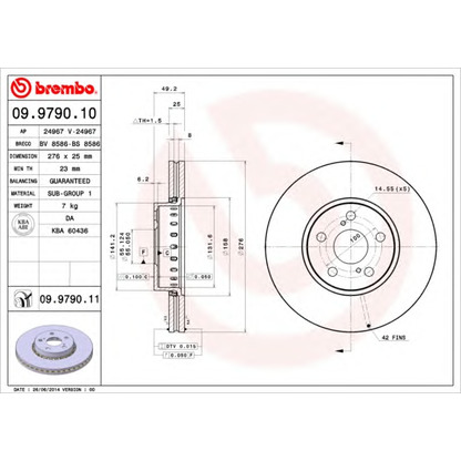 Foto Disco de freno BRECO BV8586