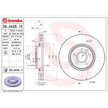 Foto Disco de freno BRECO BV8790