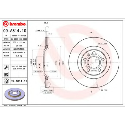 Foto Disco  freno BRECO BV8808