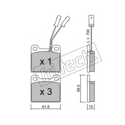 Photo Brake Pad Set, disc brake fri.tech. 0031