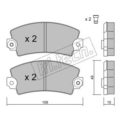 Photo Brake Pad Set, disc brake fri.tech. 0050