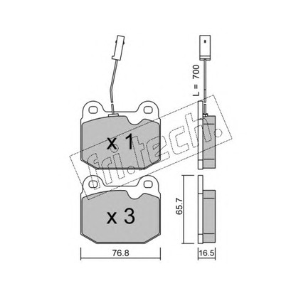 Foto Kit pastiglie freno, Freno a disco fri.tech. 0152