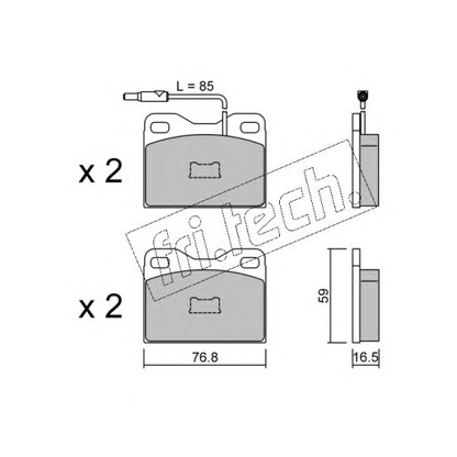 Foto Kit pastiglie freno, Freno a disco fri.tech. 0175