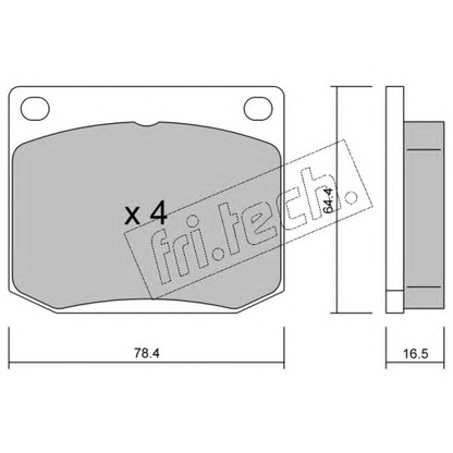 Foto Kit pastiglie freno, Freno a disco fri.tech. 0200