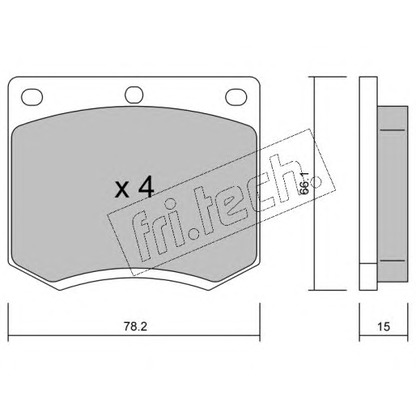 Foto Kit pastiglie freno, Freno a disco fri.tech. 0250