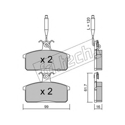 Photo Brake Pad Set, disc brake fri.tech. 0283