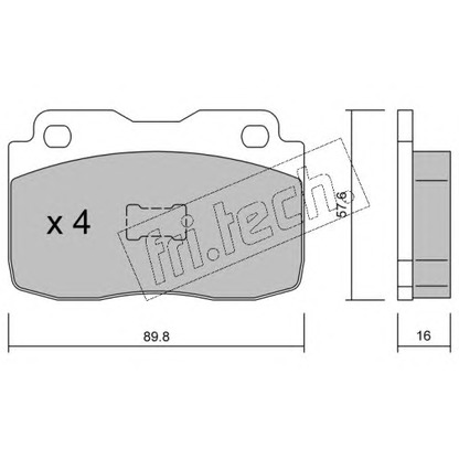 Photo Brake Pad Set, disc brake fri.tech. 0300