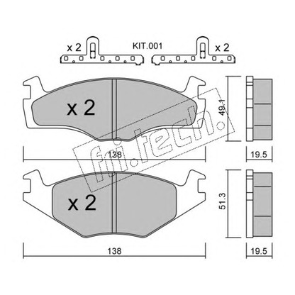 Photo Brake Pad Set, disc brake fri.tech. 0471K