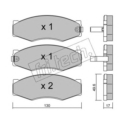 Photo Kit de plaquettes de frein, frein à disque fri.tech. 0681