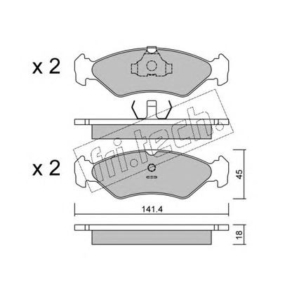 Photo Brake Pad Set, disc brake fri.tech. 0750