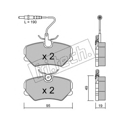 Photo Brake Pad Set, disc brake fri.tech. 1010