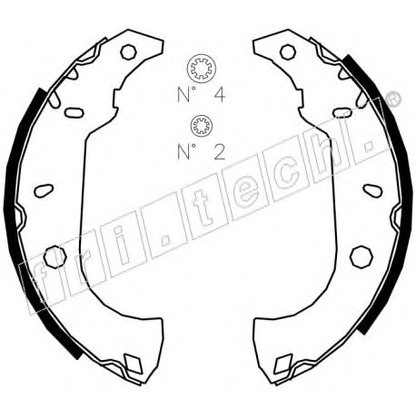 Photo Brake Shoe Set fri.tech. 1034091S